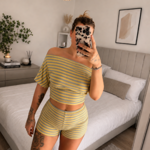 Off Shoulder Short Set