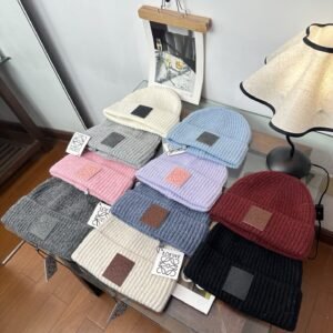 Ribbed Logo Patch Beanie