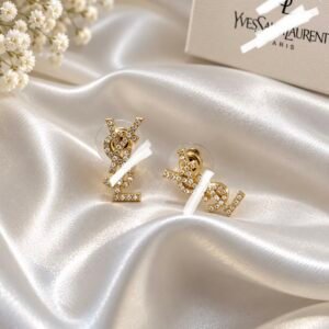 Luxe Crystal Logo Studs